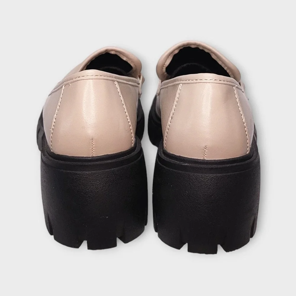 Women's Madden Girl HOXY Y02J1 Hoxtonn Almond Loafers 2.5" Heel Size 8.5 - Picture 5 of 12